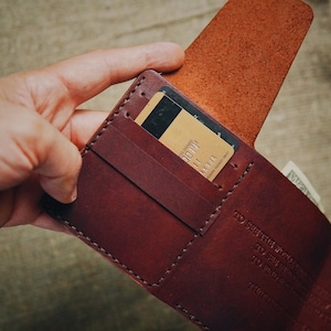 Walter Mitty Wallet, gepersonaliseerde portemonnee, heren portemonnee, slanke portemonnee, minimale lederen portemonnee afbeelding 8