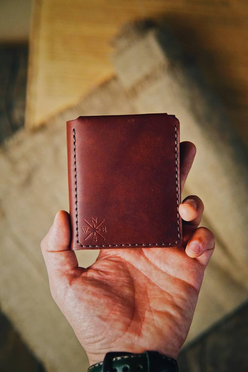 Walter Mitty Wallet, gepersonaliseerde portemonnee, heren portemonnee, slanke portemonnee, minimale lederen portemonnee afbeelding 1