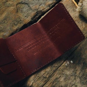 Walter Mitty Wallet, gepersonaliseerde portemonnee, heren portemonnee, slanke portemonnee, minimale lederen portemonnee afbeelding 4