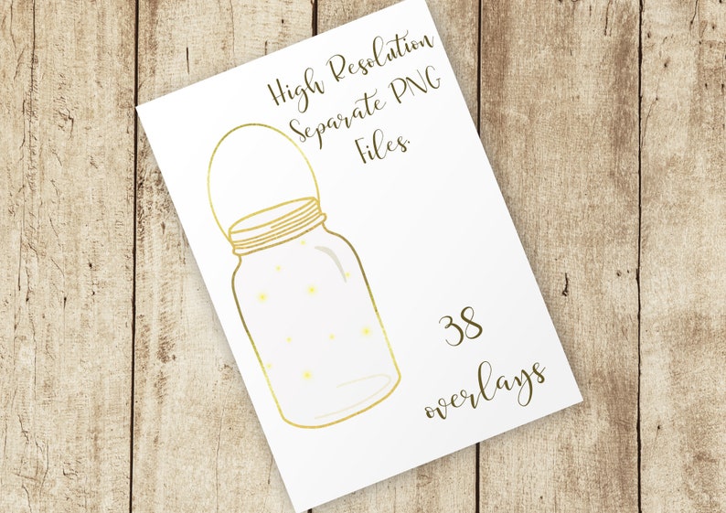 Mason Jars /& Fireflies Clip Art High Resolution Separate PNG Files Instant Download Commercial Use OK.