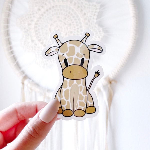 Baby Giraffe Sticker | Cute Animal Sticker | Giraffe Decals | Kawaii Giraffe Sticker | Waterproof Vinyl Sticker | Giraffe Laptop Sticker