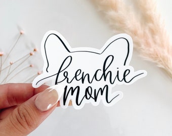 Frenchie Mom Sticker | French Bulldog Sticker | Dog Outline Sticker | Frenchie Dog Sticker | Dog Mom Sticker | Waterproof Sticker For Laptop