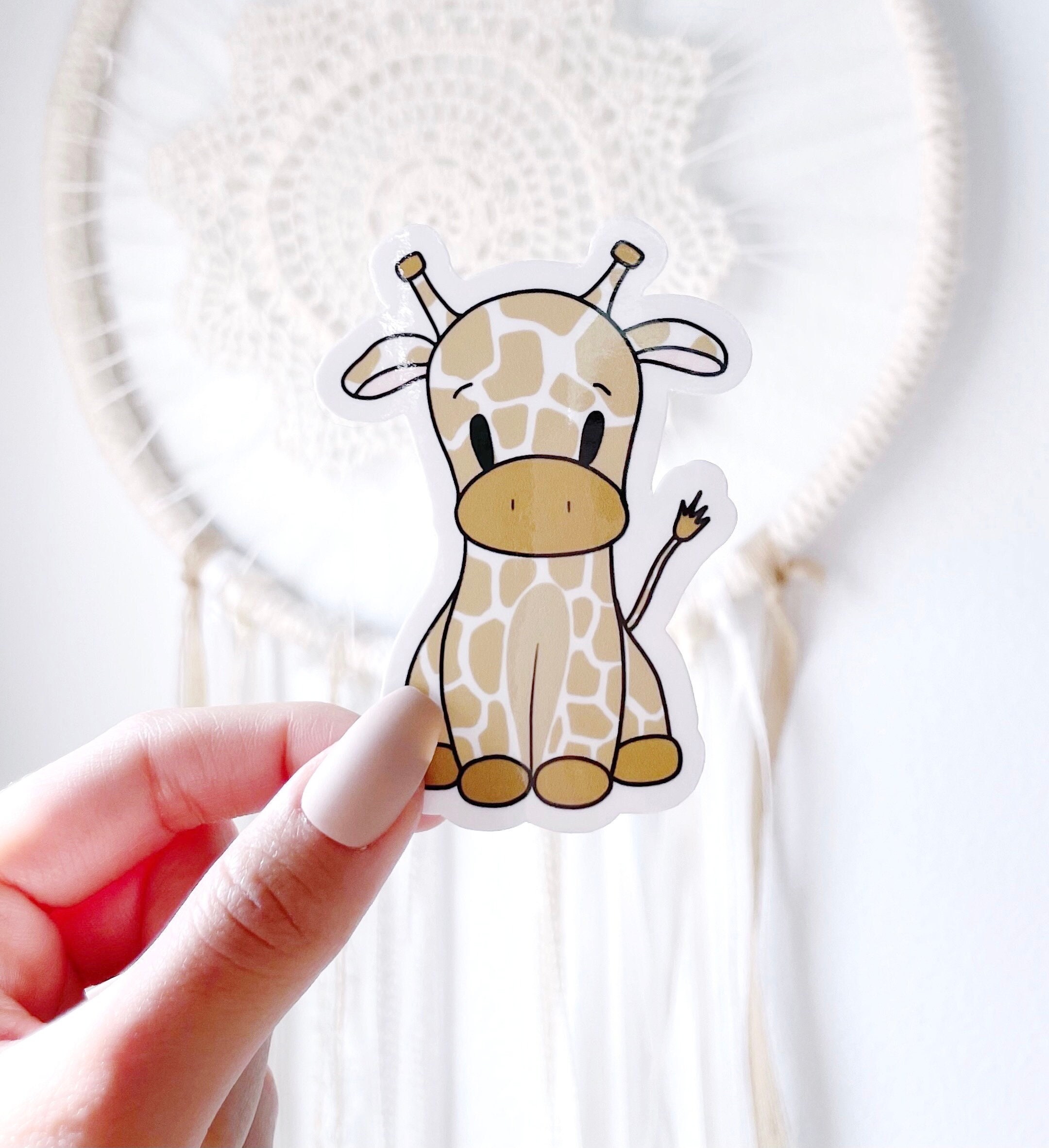 Baby Giraffe Sticker Cute Animal Sticker Giraffe Decals - Etsy
