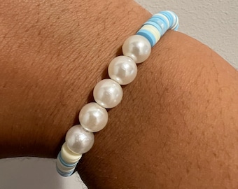 Ocean Pearl Dreams Bracelet – Handmade Beachy Boho Charm with Sea-Inspired Beads"