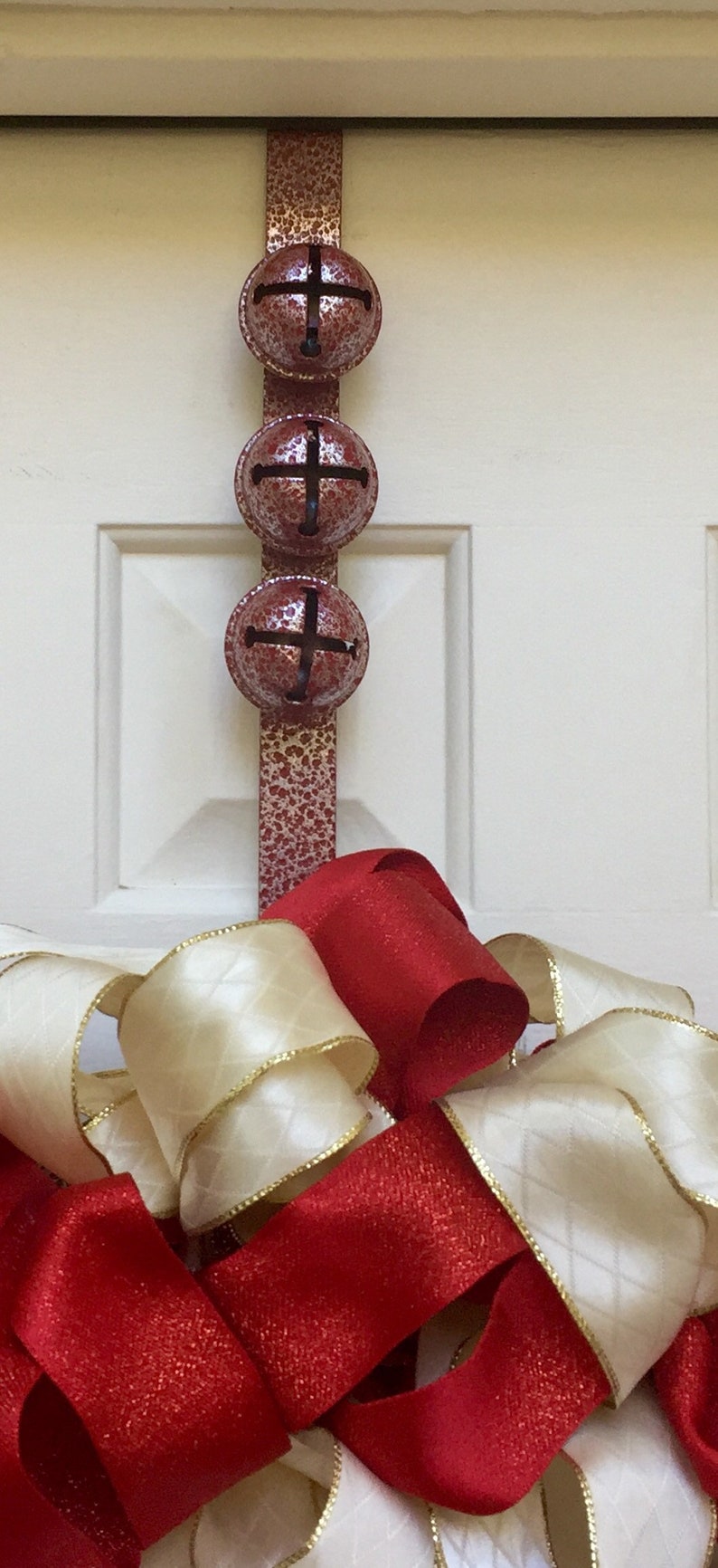 Jingle Bell Wreath Hanger Hangers for Front Door Wreath Over Etsy