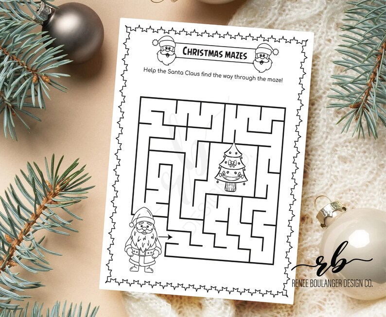 150 Christmas Coloring & Activity Pages for Kids | I Spy, Mazes ...