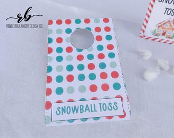 Elf Snowball Toss Game Printable | Christmas Elf Activity for Kids | Instant Download Holiday Cornhole Game | DIY Elf Ideas | ELF004