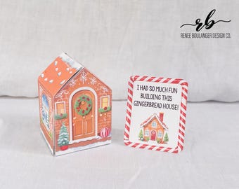 Elf Gingerbread House Printable Set | Foldable Gingerbread House, Sign & Instructions | DIY Elf Activity | Instant Download | ELF014