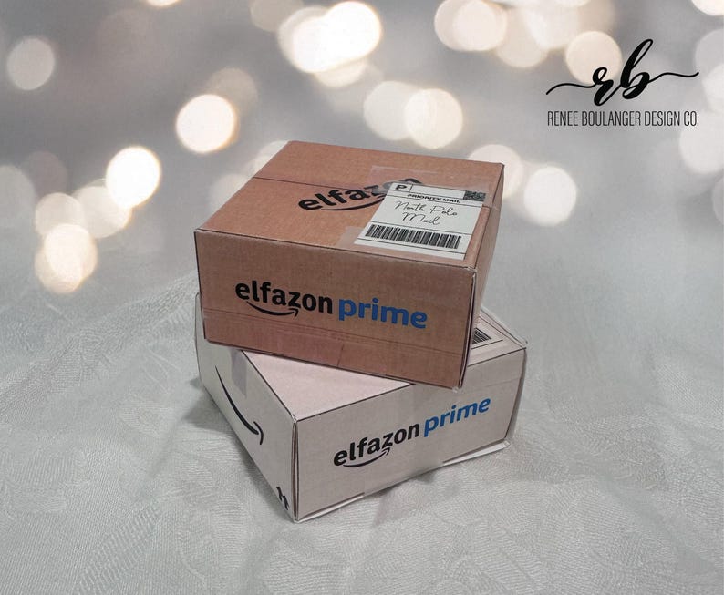 Elf Delivery Boxes Printable | Funny Holiday Elf Props With Envelopes ...