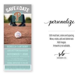 May include: A baseball-themed save the date announcement with a photo of a couple standing on a baseball field. The announcement features a baseball with the date "11-07-20" on it, and the text "Rebecca & Anthony are getting married! November 7, 2020 The Hotel Northampton - Northampton MA For more information theknot.com/beccaandantwedding Formal invitation to follow".