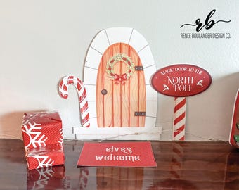 Elf Magic Door Printable | North Pole Door, Elf Welcome Mat & Sign | Instant Download | Elf Arrival Setup | Christmas Elf Decor | ELF010