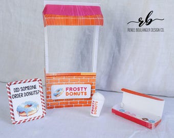 Elf Coffee Shop Printable Set | Mini Coffee & Donut Drive Thru for Elf | DIY Elf Activity | Instant Download Christmas Idea | ELF013