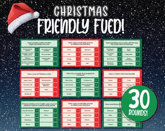 Christmas Party Trivia Game | Holiday Survey Game | Printable Family Christmas Activity | Instant Download | Holiday Game Night Fun | HOL013