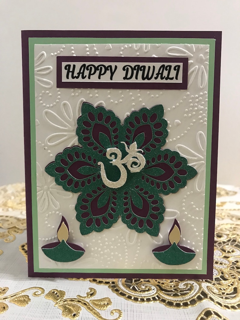 Handmade Diwali greeting card