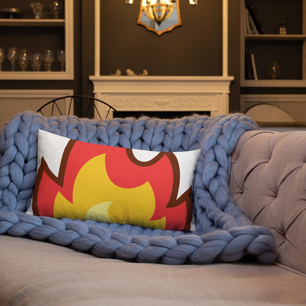 fire emoji pillow