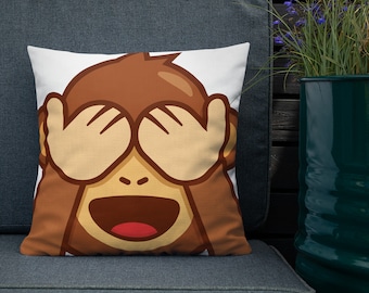 monkey emoji pillow