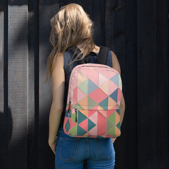 Geometric Pastel Backpack Abstract Pastel Vaporwave Backpack Pastel Pattern Vaporwave Aesthetic Art Bag School Backpack Diamonds Pastel Bag Etsy Canada