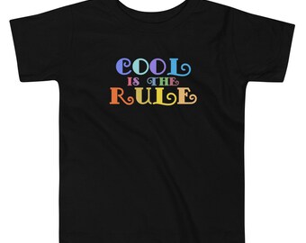 Cool Is The Rule Toddler Tee Golden Rule Toddler Short Sleeve Tee Unisex Motivational Quote Tee for Kids Childrens Tshirt Cool Tee for Kids