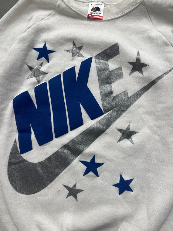 Vintage 80’s/90’s Nike Star White Crewneck Size: S - image 5