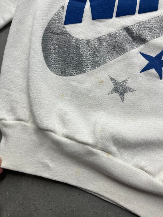 Vintage 80’s/90’s Nike Star White Crewneck Size: S - image 6