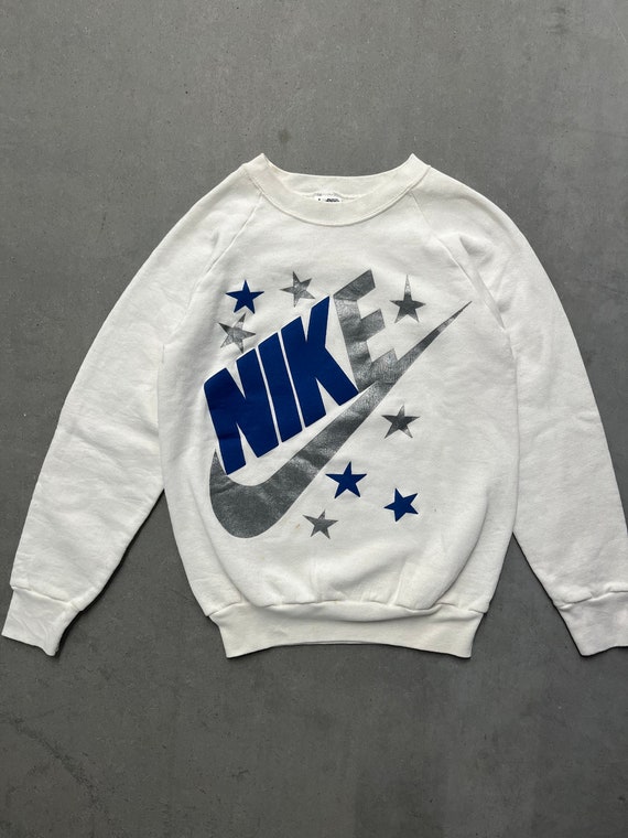 Vintage 80’s/90’s Nike Star White Crewneck Size: S - image 2