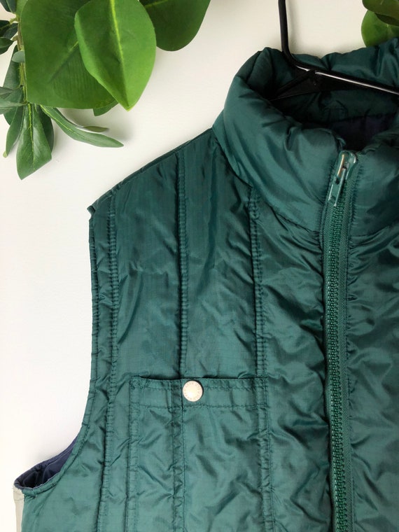 90s Old Navy Dark Green Puffer Vest Size L - image 5