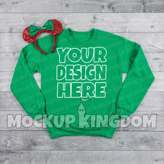 Unisex Crew Neck SweaT-Shirt Mockup Disney Christmas SweaT-Shirt Mockup