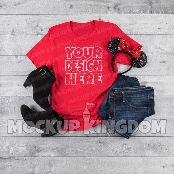 Download Unisex Crew Neck Mockup T-Shirt Mockup Flatlay Mockup ...