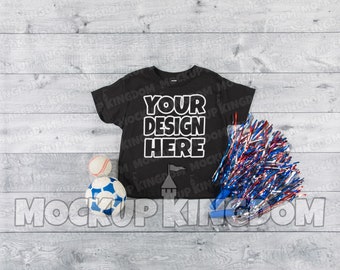 Download Free Kids Shirt Mockup, T-Shirt Mockup, Toddler Tee Mockup, Kids Black Shirt Mockup, Kids Sports Mockup PSD Template