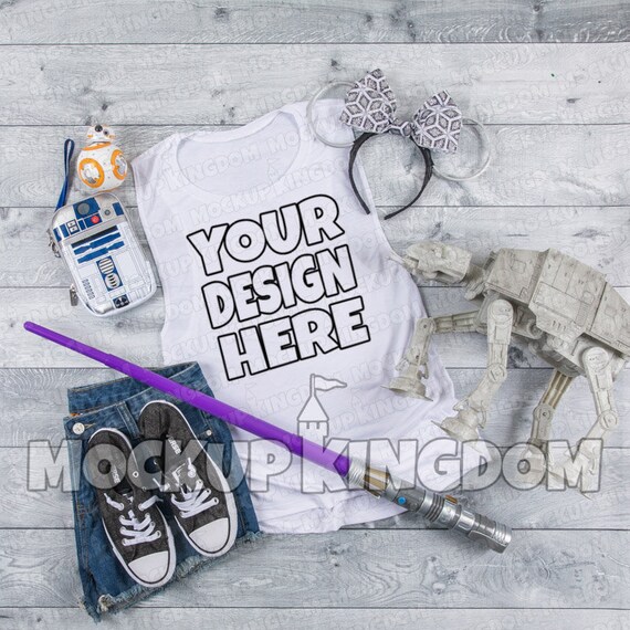 Star Wars Mockup Ladies Flowy Scoop Muscle Tank Mockup