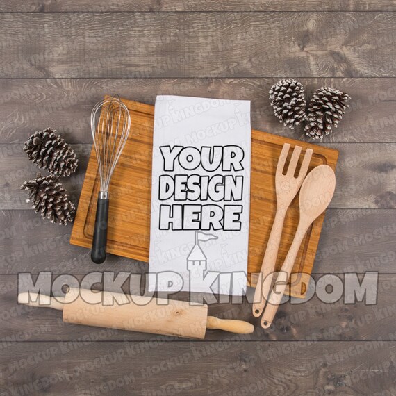 Flour Sack Towel Mockup Kitchen Towel Mockup Winter Towel Flour Sack Towel Mockup Kitchen Towel Mockup Winter Towel
