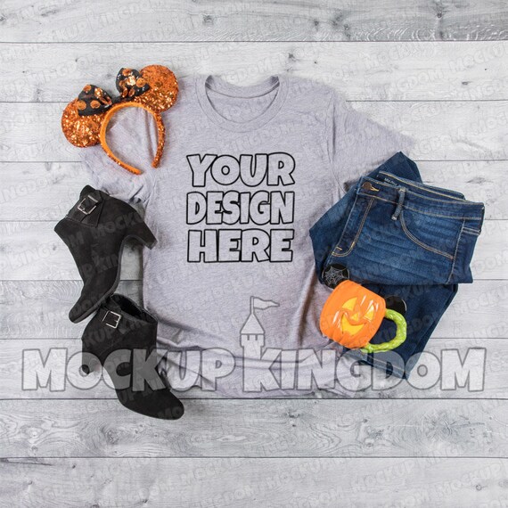 Unisex Crew Neck Mockup T-Shirt Mockup Disney Mockup Fall
