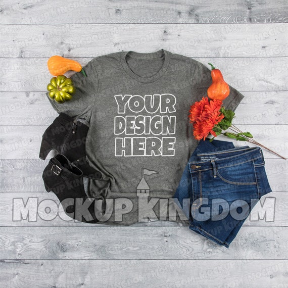 Unisex Crew Neck Mockup T-Shirt Mockup Fall Mockup Autumn Unisex Crew Neck Mockup T-Shirt Mockup Fall Mockup Autumn