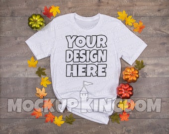 Download Free Unisex Crew Neck Mockup T Shirt Mockup Bella 3001 Mockup White PSD Mockup Template