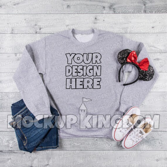Unisex Crew Neck SweaT-Shirt Mockup SweaT-Shirt Mockup Disney Mockup