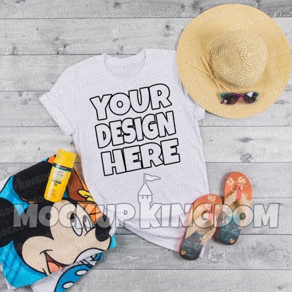 Beach Shirt Mockup Vacation Shirt Mockup Flatlay Mockup Shirt