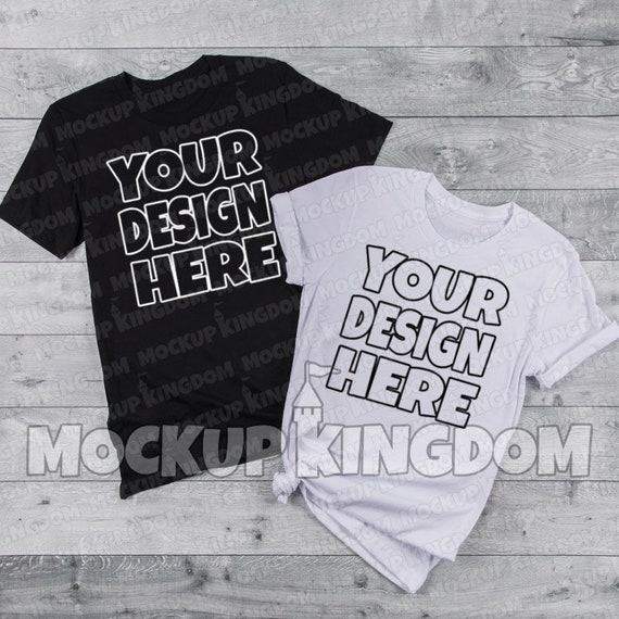 Download Free Unisex Crew Neck Couples Mockup Wedding T-Shirt ...