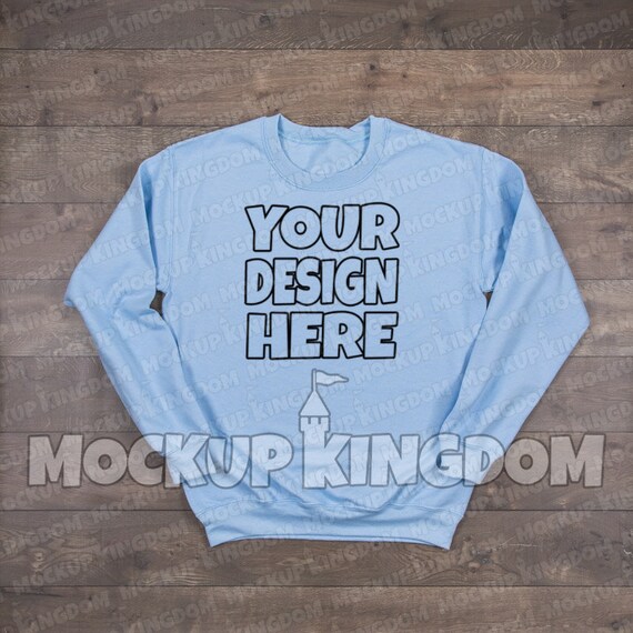 Download Gildan G180 White Long Sleeve Mockup White Gildan Crew ...