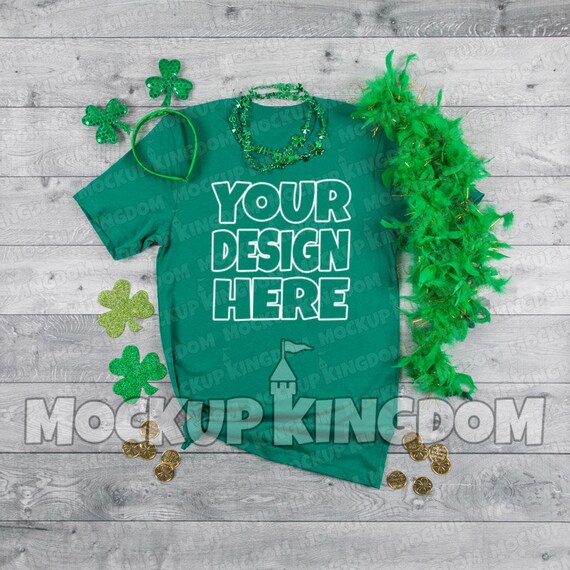 St Patrick S Day Shirt Mockup Bella Canvas Mockup Etsy