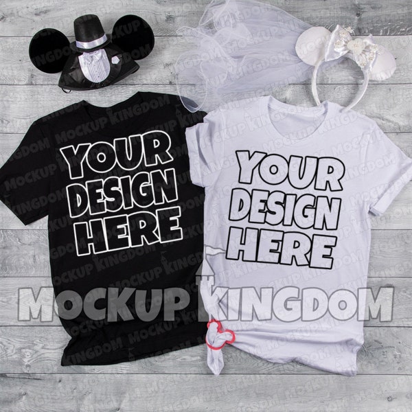 Bride and Groom Mockup, Wedding mockup, Crew Neck Mockup, His and Her Mockup, Magical Tee Mockup, Bridal Mockup, Magical Wedding Mockup