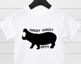 Hangry Hangry Hippo デザイン - デジタル カット ファイル (svg、png、jpg) - シャツ、グラス、タンブラー、マグカップ、クラフト!
