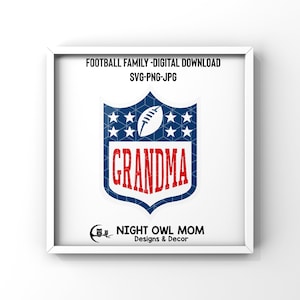 Football Birthday Party Shirt Design &quot;GRANDMA&quot;, Instant Digital Download - svg, png, jpg