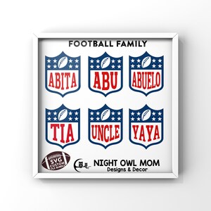 Football Custom Birthday SVG bundle - Abita, Abu, Abuelo, Uncle, Tia, Yaya