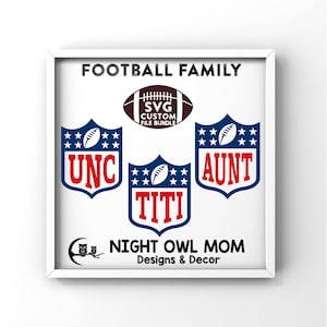 Football First Birthday SVG bundle Unc, Titi, Aunt