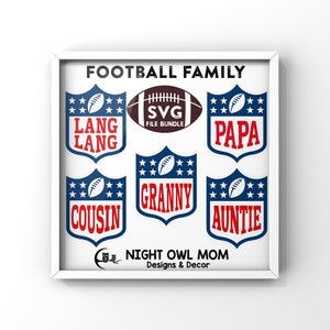 Football Birthday SVG - pacchetto personalizzato - Nonna, Papà, Cugino, LangLang, Zia