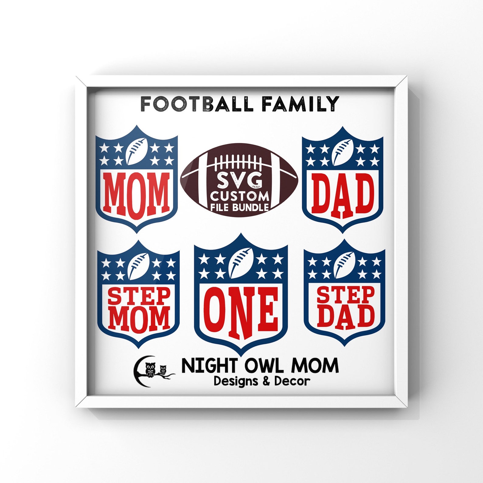 Football Birthday SVG Custom Bundle of 5 Logos One Mom Etsy