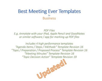 meeting minutes etsy