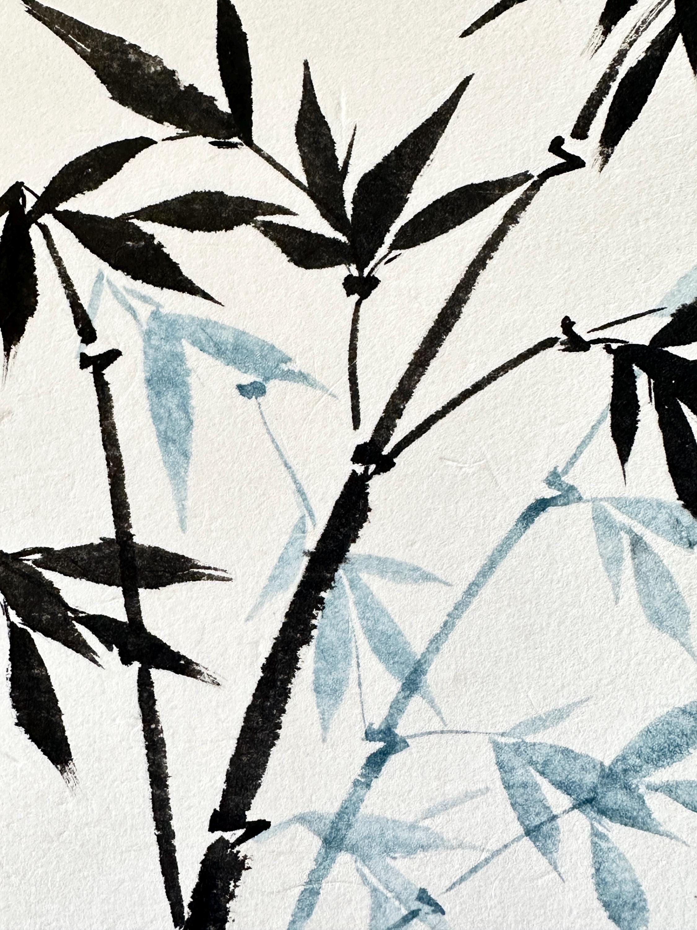 オリジナルの水墨画竹細工：手描きの中国絵画、A4サイズ - Etsy 日本