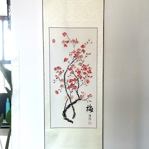 Schriftrolle Handgemalte Traditionelle Chinesische Malerei, Pflaumenblüte, Original Chinesische Tuschemalerei, Chinesische Tusche Kunst Sammlung, Sumi-e Malerei