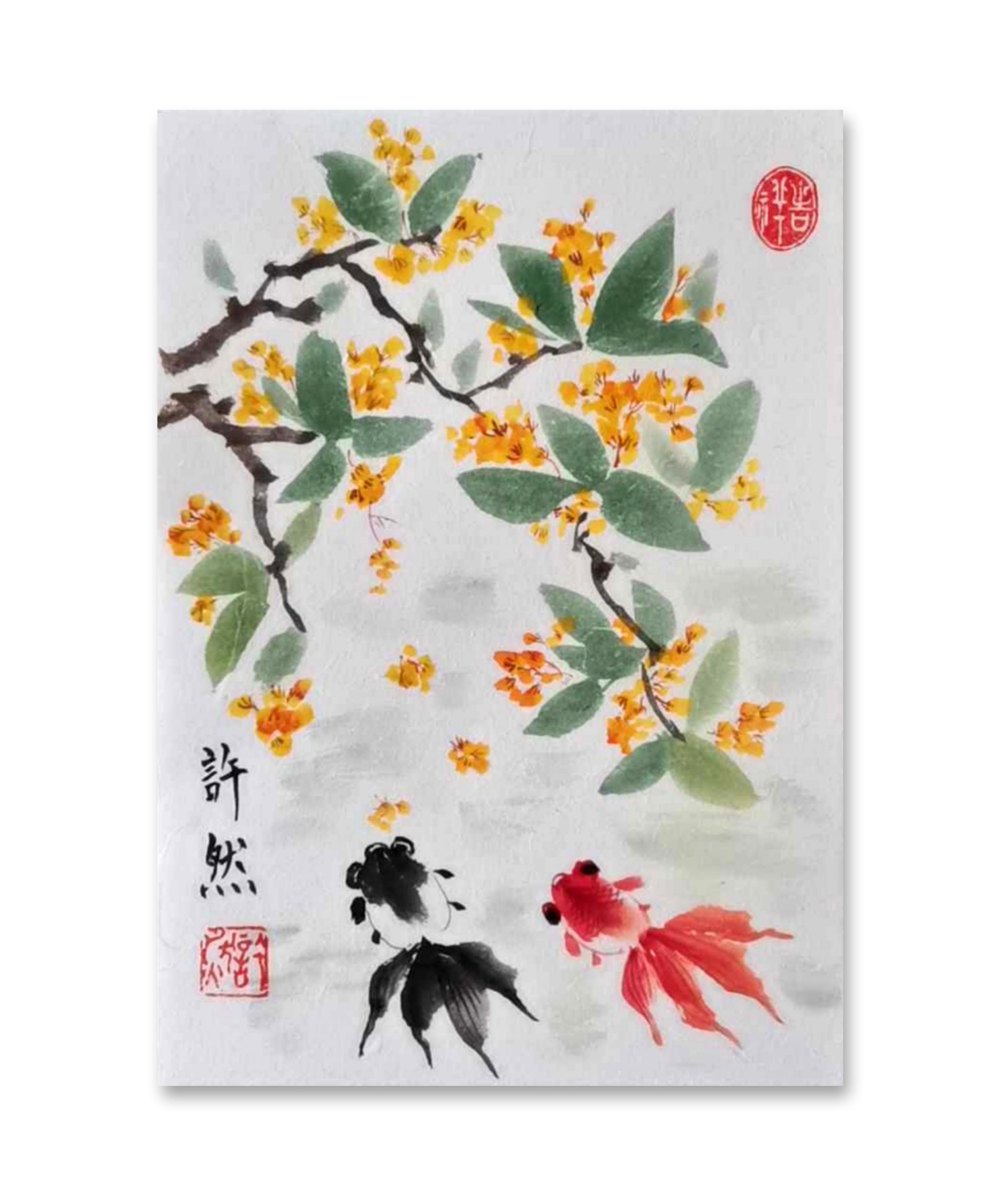 民国の水墨彩家とハスの花の陶板画 装飾品 現代工芸品  美術品 置物 il_fullxfull.6584193005_27uu.jpg